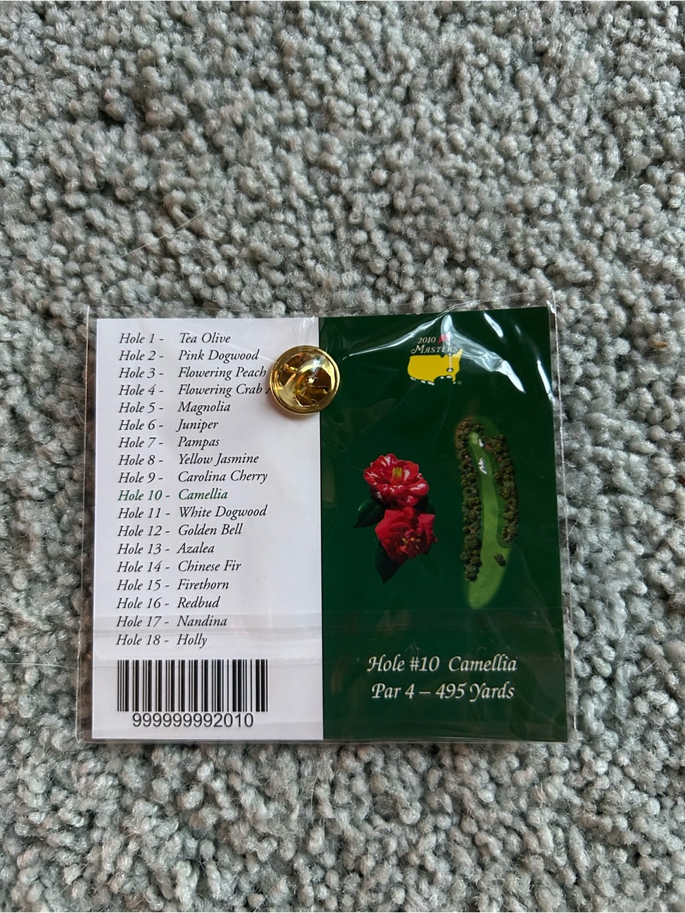 Masters Golf 2010 Commemorative Pin - Picture 2 of 2